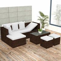 VidaXL Loungeset poly rattan bruin 12-delig