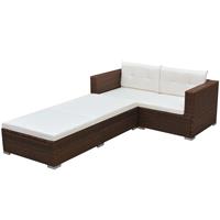 VidaXL Loungeset poly rattan bruin 8-delig