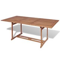 VidaXL Eettafel voor buiten rechthoekig 180x90x75 cm teakhout