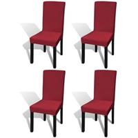 vidaXL Stoelhoezen stretch 4 stuks bordeaux