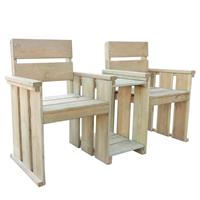vidaXL 2-Sitzer-Gartenbank 150 cm Imprägniertes Kiefernholz Braun