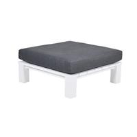 Cube lounge tafel 100x100xH30 cm mat white reflex black