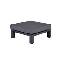 Cube lounge tafel 100x100xH30 cm carbon black reflex black