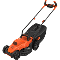 Black & Decker 1400W Rasenmäher, 34 cm Schnittbreite, 40L Grasfangbehälter, Fahrrad-Handgriff - BEMW461BH-QS