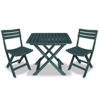 vidaXL 3-tlg. Bistro-Set Klappbar Kunststoff  Grün