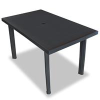 VidaXL Tuintafel 126x76x72 cm kunststof antraciet