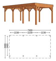 Trendhout Buitenverblijf Mensa L 740 x 400 x 260 cm