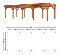 Trendhout Buitenverblijf Mensa L 980 x 400 x 260 cm