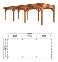 Trendhout Buitenverblijf Refter XL 900 x 400 x 260 cm