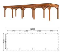 Trendhout Buitenverblijf Refter XL 1200 x 400 x 260 cm