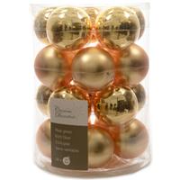 Decoris Glas Kerstballen (6cm) Box 20 Stuks Licht Goud