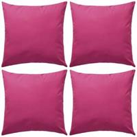 VidaXL Buitenkussens 45x45 cm roze 4 st