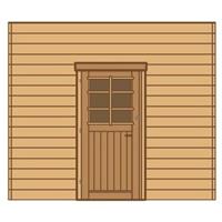 Solid carport voorwand S7736 enkele deur 270x255cm
