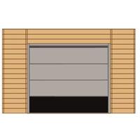 Solid carport voorwand S7743 sectionale garagedeur 390x245cm