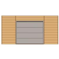 Solid carport voorwand S7750 sectionale garagedeur 480x245cm