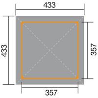 WEKA Pavillon Paradies 3 BxT: 433x433 cm