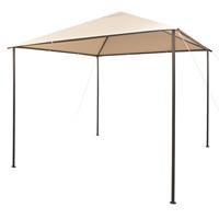 Pavilion Partyzelt Überdachung 3 x 3 m Stahl Beige - VIDAXL