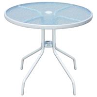 VidaXL Tuintafel rond 80x71 cm staal grijs