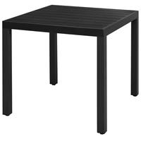 VidaXL Tuintafel 80x80x74 cm HKC aluminium zwart