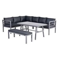 Garden Impressions Blakes hoek dining loungeset 4-delig aluminium grijs