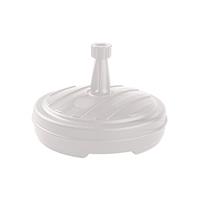 Witte ronde parasolvoet plastic 13 liter Wit