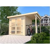 WEKA Gartenhaus 321 Gr. 1, Milchglas, Ausführungen:mit Anbau 115 cm