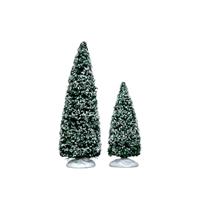 lemax Snowy Juniper Tree, Medium and Small