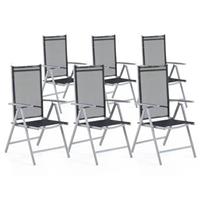 Beliani Catania Tuinstoel Zwart Aluminium