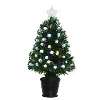 Groene glasvezel kunstkerstboom 90 cm Groen