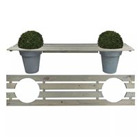 esschertdesign Esschert Design Bank für 2 Blumentöpfe 180 cm NG71 Grau