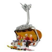 Figuren zittend snowboard 6 stuks