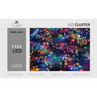 Cluster lights 1152 lampjes 6,9m LED multi 4m aanloopsnoer Cluster lights CoenBakker