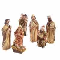 7 kerststal figuren van polystone - kerststalletje figuurtjes