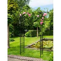 Nature Gartenbogen Metall 114x66x232 cm  Schwarz