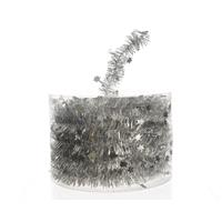 .kaemingk Weihnachts-Lametta-Sterngirlande Silber glänzend 7 Meter - Kunststoff