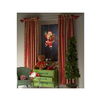 Raamdecoratie Santa Claus met LED 20fl