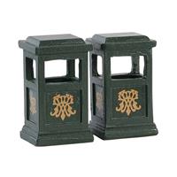 lemax Green Trash Can set van 2