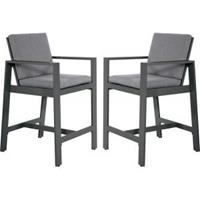 Barstoelen Malibu charcoal 2 stuks