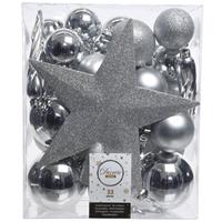 Decoris Kerstboomversiering Mix 33 st. - Zilver