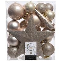 Decoris Kerstboomversiering Mix 33 st. - Parel