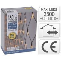 Koppelbare Netverlichting - 160 LED - 2m - warm wit