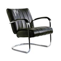 Bel Air Retro Loungestoel LC-01 LTD Zwart