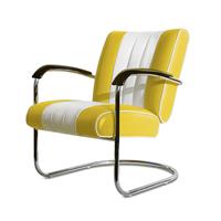 Bel Air Retro Loungestoel LC-01 Geel