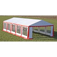 vidaXL Partytent boven-en zijpanelen 10 x 5 m rood & wit