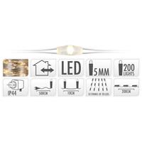 Zilverdraad 200led ww adapter - Nampook