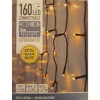 Koppelbare IJspegelverlichting - 160 LED - 3m - warm wit