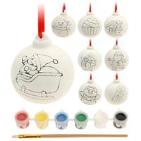 8x DIY Kerstballen maken set Multi