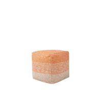 beliani Pouf Sitzpouf Fußstütze Baumwolle orange modern Hirri - Orange