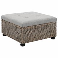 vidaXL Ottoman Seegras 65×65×40 cm  Grau