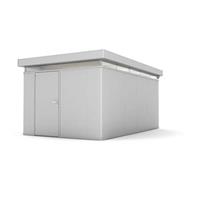 Biohort tuinhuis CasaNova links zilver metallic 14,37m²